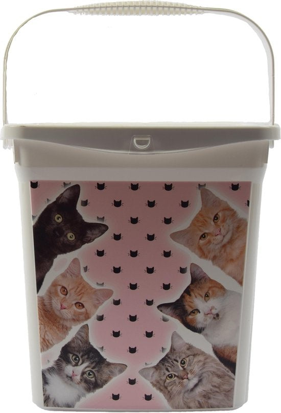 Voeropslag | Voercontainer | Kat/kitten | Dieren | Bewaarbox | voedselcontainer | 6liter 23x18x24,5cm | dierenvoeding| Topper!