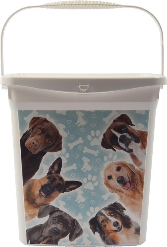 voeropslag | Voercontainer | honden | Droogvoer | Hond/Puppy's | Dieren | Voedselbak |Bewaarbox | voedselcontainer | 6liter 23x18x24,5cm 300g| dierenvoeding| Topper!