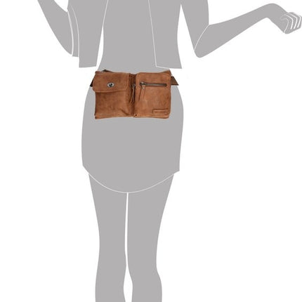 Heuptas Bicky Bernard - Heuptas - fanny pack - Heuptasje - Heuptasje dames - Heuptasje heren - heuptas festival - WDL - 3185 - Camel - Cognac