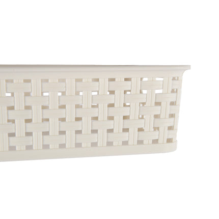 12x Praktische Witte Opbergboxjes (600g): Stapelbaar, Licht en Eenvoudig Draagbaar! Afmetingen - 20cm x 15cm x 6cm - 1.65L per stuk