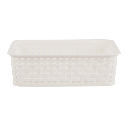 12x Praktische Witte Opbergboxjes (600g): Stapelbaar, Licht en Eenvoudig Draagbaar! Afmetingen - 20cm x 15cm x 6cm - 1.65L per stuk