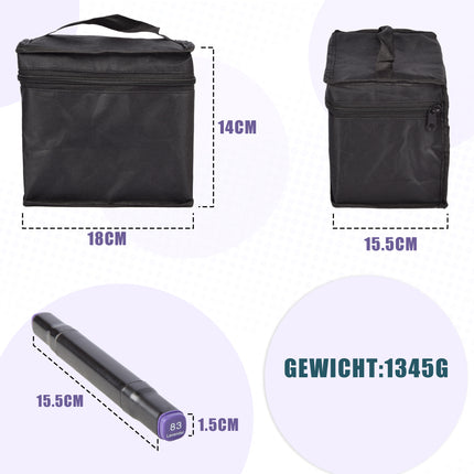 Multikleur Twinmarkers | 80 stuks Markeerstiften met Dubbele Punten Voor Creatief-Knutselen Voor Kinderen en Volwassenen | Professionele Tekenstiften Voor Schetsen Notities Strips en Kleurboeken | Alcohol Markers voor Kunstliefhebbers