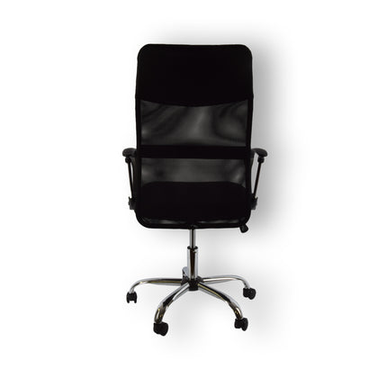 Stijlvolle en Comfortabele Ergonomische Bureaustoel - Zwart - Max gewicht 130KG - Verstelbaar en Design met Eco-lederen Zitting - 60CM x 120CM - met Kantelbare rugleuning - Vlinderhendel