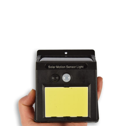 Moderne Zwarte LED Wandlamp voor Buiten - Vierkante Muurlamp met Zonne-energie - 1200mAh Batterij - Automatische Sensor - Geschikt voor Tuin, Patio en Oprit - 12.5x9.5x5cm