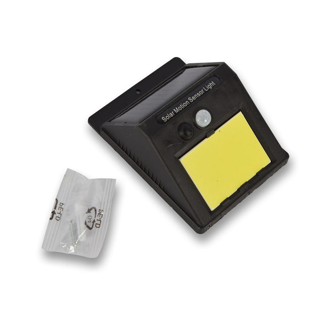 Moderne Zwarte LED Wandlamp voor Buiten - Vierkante Muurlamp met Zonne-energie - 1200mAh Batterij - Automatische Sensor - Geschikt voor Tuin, Patio en Oprit - 12.5x9.5x5cm