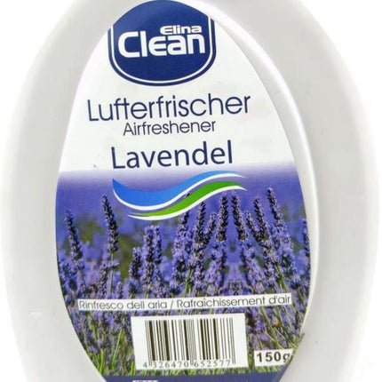 CLEAN Luchtverfrisser met 4 verschillende geuren Lavendel , Ocean , Lemon en Apple per 150 gram
