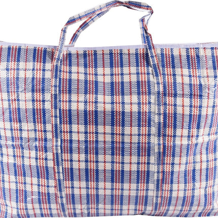 Discountershop® XXXL opbergtas 130 liter met rits – Jumbo shoppers met rits 6 stuks - opbergtas
