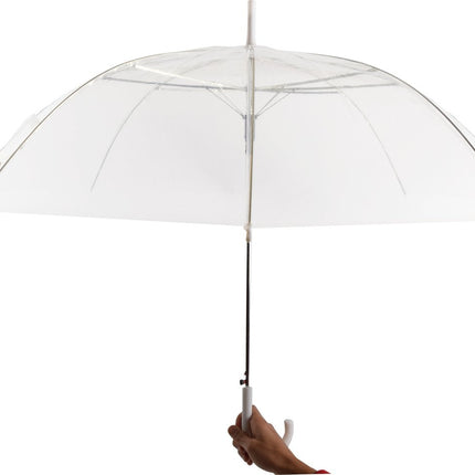 Transparante Koepelparaplu 100 cm - 18 stuks Voordeelset - Grote Winddichte Trouwparaplu - Bubbleparaplu met Haak
