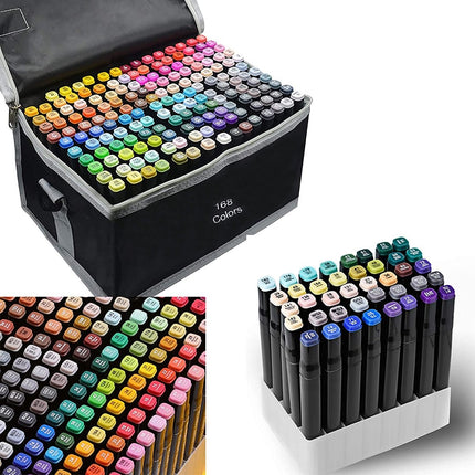 Dubbelzijdige markering 168 st twinmarkers XXL-set - Stift met 168st