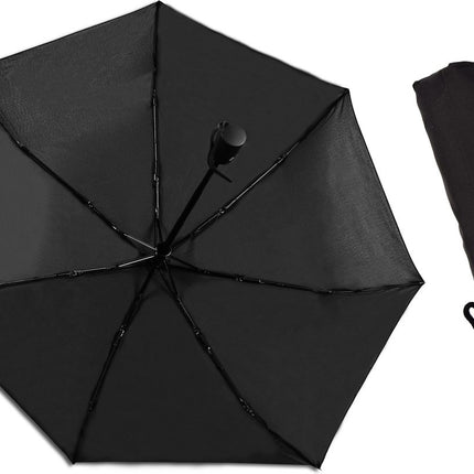 16x Automatische Stormparaplu - Paraplu – Automatisch, Opvouwbaar & Windproof tot 70 - 80 km p/u - Ø 95 cm - 7 panelen - Dubbele Laag - Zwart