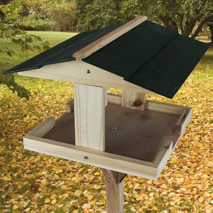 Voederhuisje Op Paal - Vogelhuis - Vogelhuisje Handgemaakt - Vogelvoederhuis - Vogelhuis - staand - 34.2 x 30.2 x 105 cm
