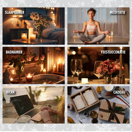 Luxe Geurkaars in Glas - 30 uur Branduren - Rose Geurkaars - Romantische Kaarsen voor Vrouwen & Mannen