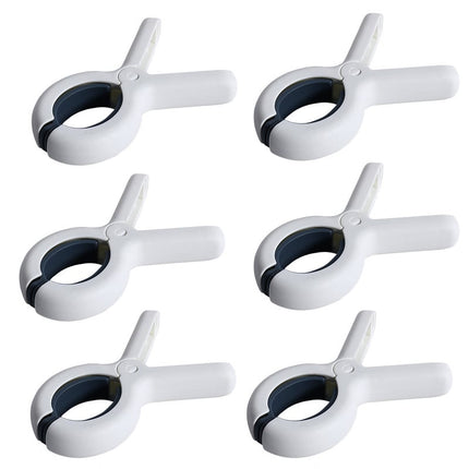 Klemmen 6 stuks - Wasknijpers - 6 stuks - Wit en blauw 100% kunststof en dus roestvrij | Laten geen afdrukken achter