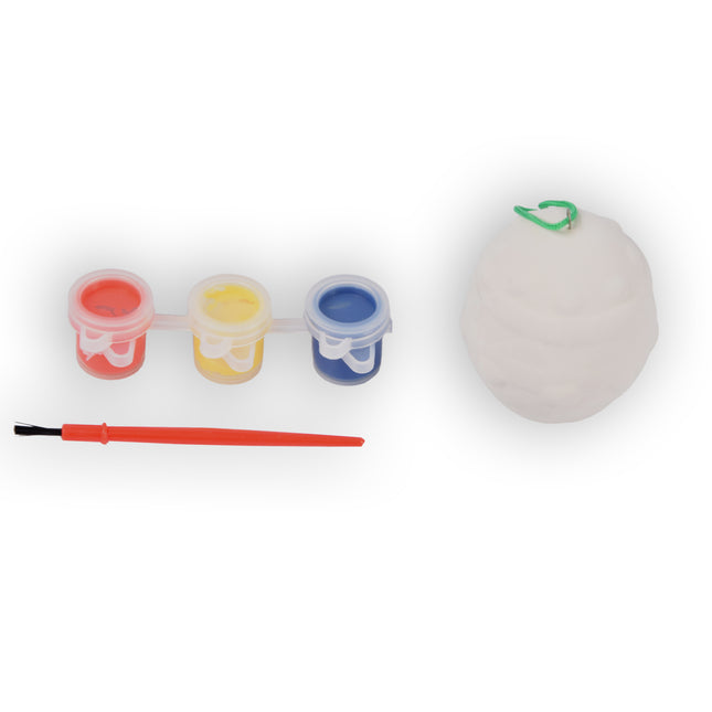 Schilderset voor Pasen - Multi Kleur - Kunststof - 6cmx5cm - Inhoud: 1 keramisch figuur (2.5ml), 3 kleuren verf (0.088fl.), 1 verfkwast