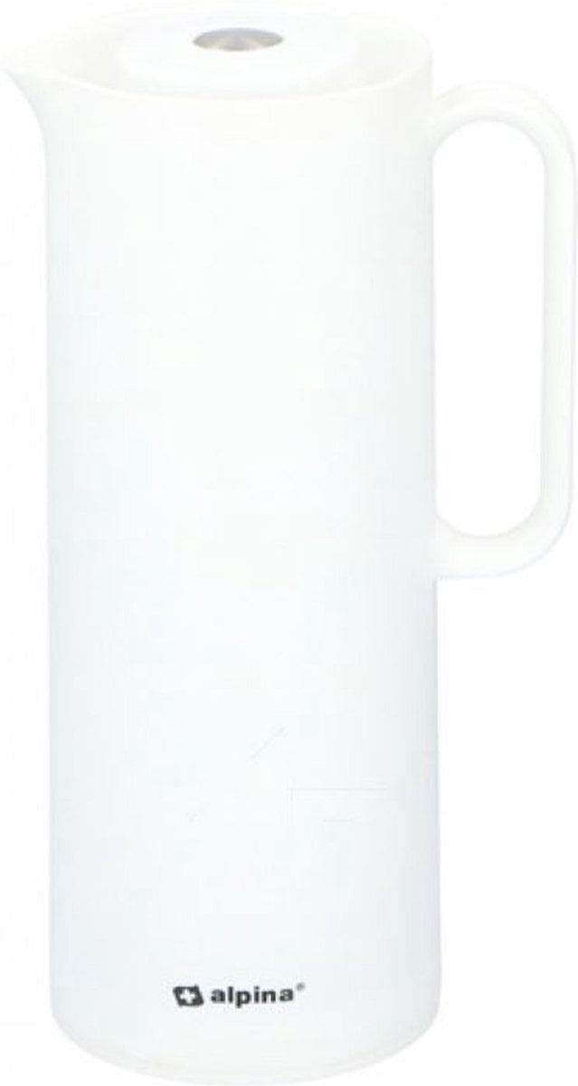 Alpina |Thermoskan | Isoleerkan 1 liter | polypropyleen | Wit | D12x30,4cm 630g
