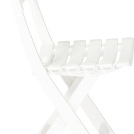 3x Robuuste kunststof klapstoel | Wit | Opvouwbaar stoel | 46 cm x 41 cm x 78 cm