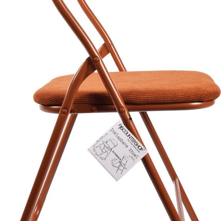 Premium Klapstoel Zithoogte 43 cm - Velvet Klapstoel Kopen - Partystoel Camel