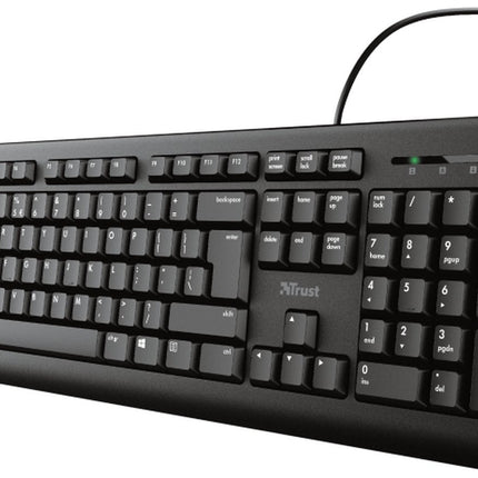 Toetsenbord en Muis trust - QWERTY - Zwart Een simpel setje voor een goede basis
