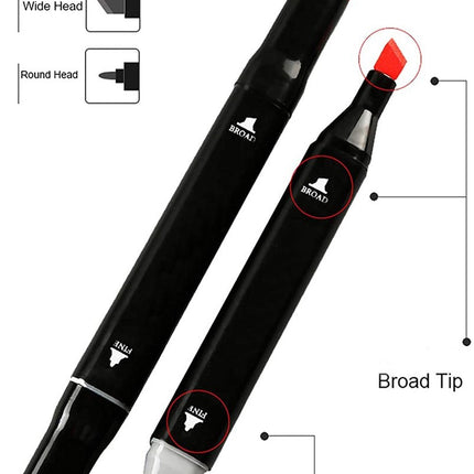 Dubbelzijdige markering 168 st twinmarkers XXL-set - Stift met 168st
