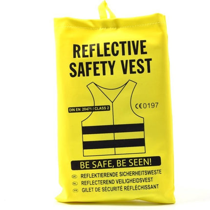 Veiligheidshesje 4 stuks in de verpakking - 4x veiligheidsvest in mooi zak Geel| Veilig safety | Veiligheidshesje | Bouw | Verkeer | veiligheidsvest voor veiligheidswaarschuwing - Geel