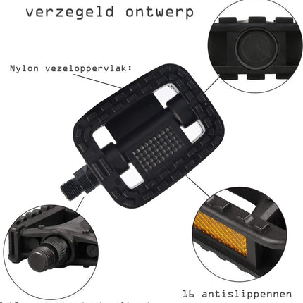 2 Set Anti-slip pedalen - Stevige basic fietspedalen - Extra grip - Antislip - Trapper-Set- 2 paar | 4 stuks