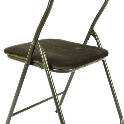 3x Klapstoel met zithoogte van 43 cm Vouwstoel velvet zitvlak en rug bekleed - stoel - tafelstoel- tafelstoel - klapstoel - Velvet klapstoel - Luxe klapstoel - Met kussentjes - Stoelen - Klapstoelen - Stoeltje - Premium chair groen