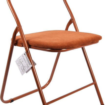 Premium Klapstoel Zithoogte 43 cm - Velvet Klapstoel Kopen - Partystoel Camel