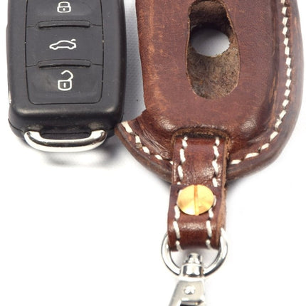 Handgemaakt Volkswagen Sleutel Cover | Lederen sleutelhoesje | beschermhoesje | autosleutel