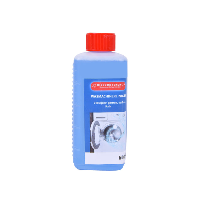 Wasmachinereiniger - Blauw, 500ml - Reinigingsmiddel voor een Frisse Wasmachine - 6x17cm - Materiaal: Kunststof
