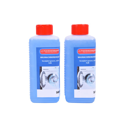 Krachtige Wasmachinereiniger - Schoonmaakmiddelen - Reinigingsmiddel - 2 stuks x 500ml - Blauw – Kunststof