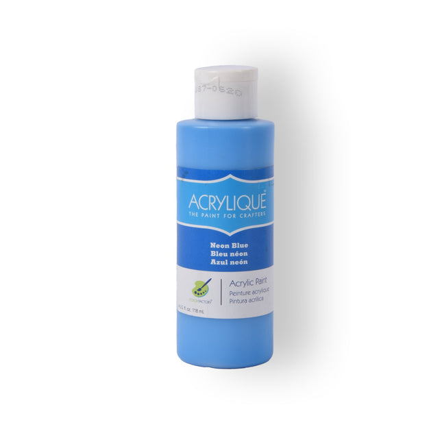 Neon Blauwe Acrylverf van Uitstekende Kwaliteit zonder Merk - Geschikt voor Schilderen en Knutselen - 118ml