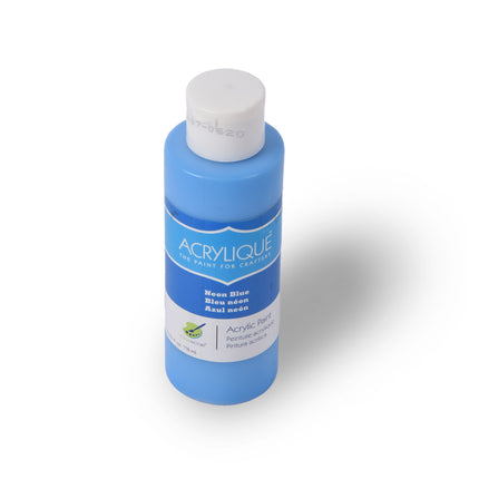 Neon Blauwe Acrylverf van Uitstekende Kwaliteit zonder Merk - Geschikt voor Schilderen en Knutselen - 118ml