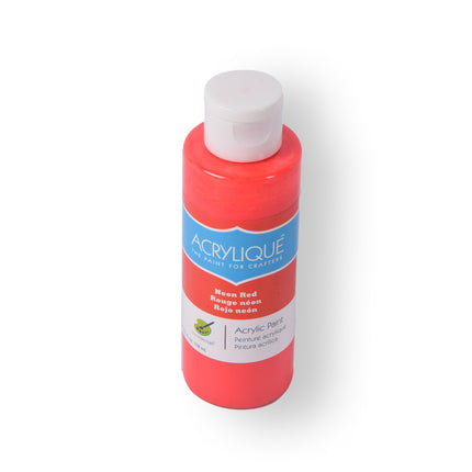 Neon Rood Acrylverf zonder Merk - Hoogwaardige Keuze voor Schilderen en Knutselen - 118ml