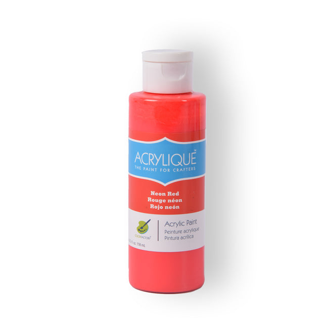 Neon Rood Acrylverf zonder Merk - Hoogwaardige Keuze voor Schilderen en Knutselen - 118ml