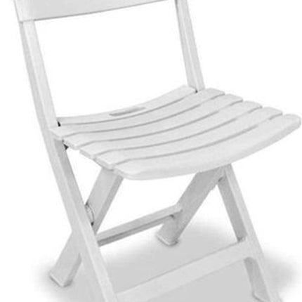 4 Stuks witte kunststof klapstoelen voor binnen of buiten | Wit | Tuinstoel | Bistrostoel | Balkonstoel | Opvouwbaar Campingstoel  | 46 cm x 41 cm x 78 cm