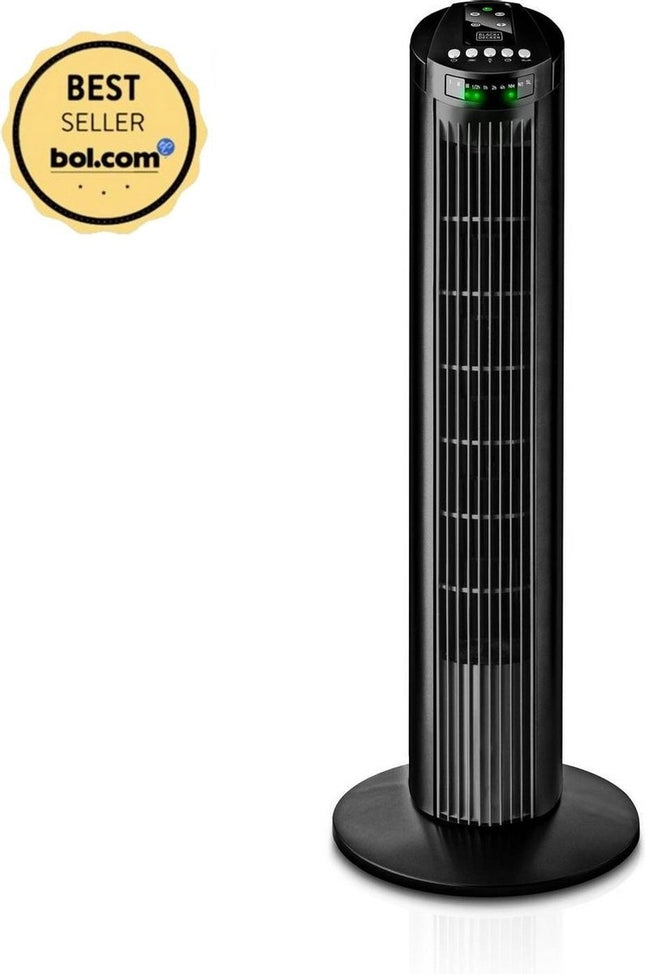 BLACK & DECKER Ventilator - Torenventilator 45 watt met Afstandsbediening en timer - torenventilator kopen zwart