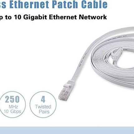 RJ45-Netwerk LAN Kabel - Zwarte Ethernet-Netwerkverbindingskabel - Internet Kabel - 6 M - CAT 6 Netwerkkabel voor Computer/Laptop