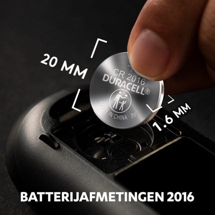 Duracell CR2016 - 4 stuk in verpakking - Professional Electronics 3V Lithium knoopcel - Duracell Lithium CR2016 3V - 4 stuks