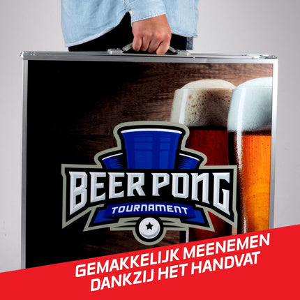 Lifetime Games Beerpong-Tafel - Opgezet 240 x 60 x 70 cm - Opvouwbaar tot 60 x 60 x 15 cm - met Handvat