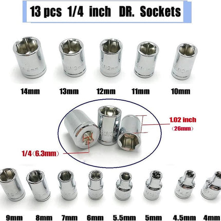 Auto & Huishoud Gereedschapset 46pcs - Monteur - Huishoudelijke - Gereedschapset