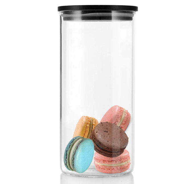 Glazen Voorraadpot 800ML | BPA-vrij Luchtdichte Pot met Bamboe Deksel | Vaatwasserbestendig