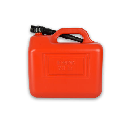 1x | Jerrykan | met trechter | Rood | Polyethylene | met afsluitbare kap | 20 liter | Benzinekan | Jerrycanhouder | 38cm*22cm37cm