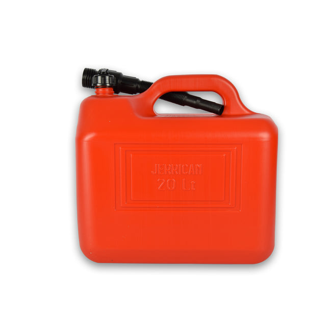 1x | Jerrykan | met trechter | Rood | Polyethylene | met afsluitbare kap | 20 liter | Benzinekan | Jerrycanhouder | 38cm*22cm37cm