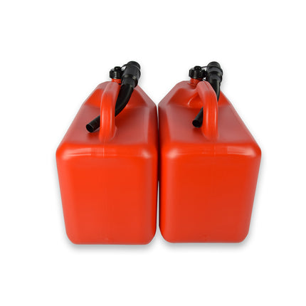 2x | Jerrykan | met trechter | Rood | Polyethylene | met afsluitbare kap | 20 liter | Benzinekan | Jerrycanhouder | 38cm*22cm37cm