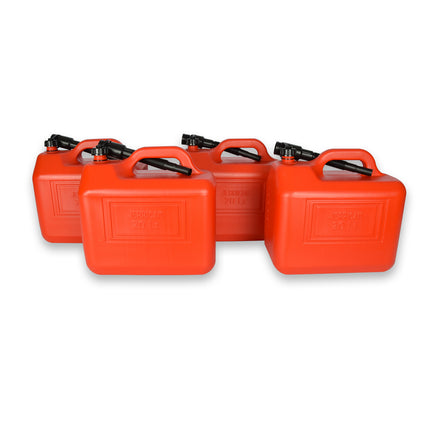 4x | Jerrykan | met trechter | Rood | Polyethylene | met afsluitbare kap | 20 liter | Benzinekan | Jerrycanhouder | 38cm*22cm37cm