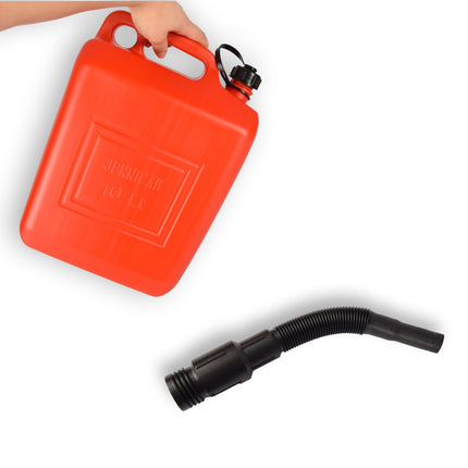 1x | Jerrykan | met trechter | Rood | Polyethylene | met afsluitbare kap | 10 liter | Benzinekan | Jerrycanhouder | 37.5cm*14.5cm*26.5cm