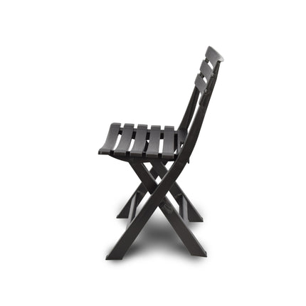 Klapstoel | Opvouwbare stoel | Campingstoel | Tuinstoel | Zwart | Kunststof | Duurzaam | Comfortabel | Voor binnen en buiten | 44cm x 41cm x 78cm | Waterbestendig