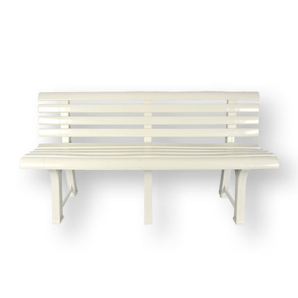 Tuinbank | Bankje | Wit | Parkbankje | Kunststof | Buitenbank | 145cm*72cm*49cm
