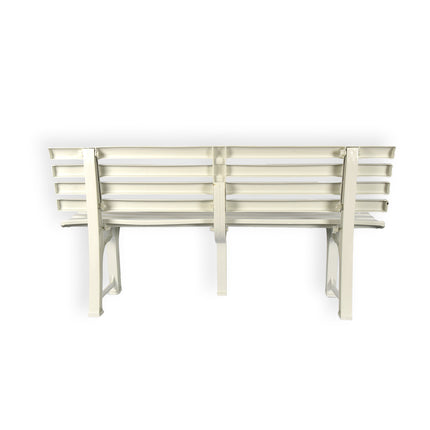 Tuinbank | Bankje | Wit | Parkbankje | Kunststof | Buitenbank | 145cm*72cm*49cm