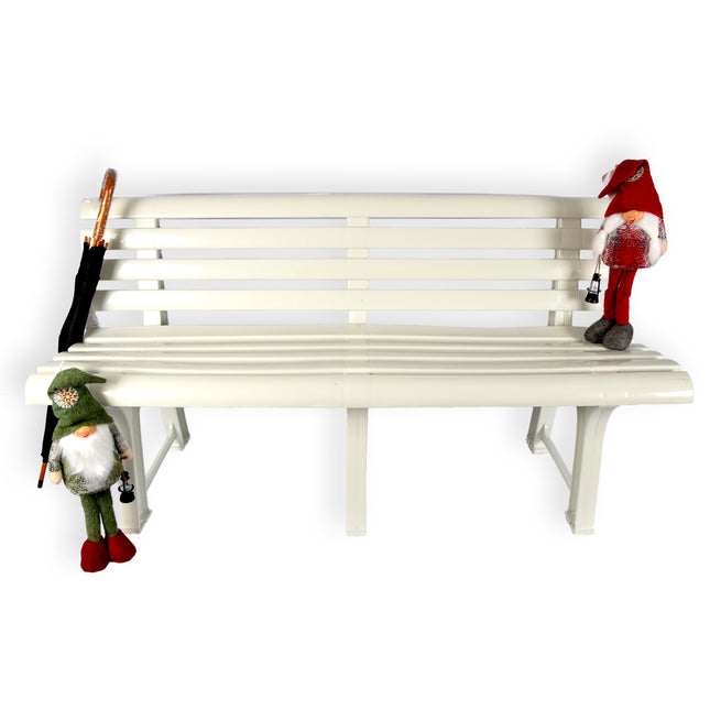 Tuinbank | Bankje | Wit | Parkbankje | Kunststof | Buitenbank | 145cm*72cm*49cm